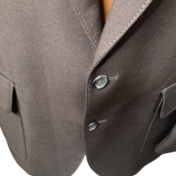Levis Action Suit Jacket Blazer Mens 44R 2 Button Brown - Picture 5 of 14